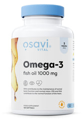 Osavi Omega-3 Fish Oil Molecularly Distilled, 1000mg - 120 softgels