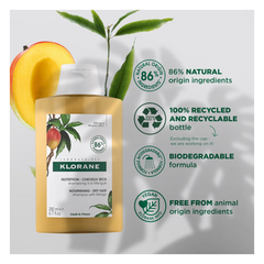 Klorane Mango Nourishing Shampoo for Dry Hair - 200ml - Sense42 Beauty and Health