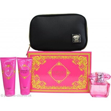 Versace Bright Crystal Absolu Gift Set 90ml EDP + 100ml Body Lotion + 100ml Shower Gel + Pouch