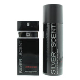 Jacques Bogart Silver Scent Intense Gift Set 100ml EDT + 200ml Body Spray