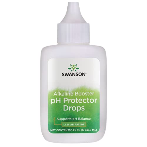 Swanson Alkaline Booster - pH Protector Drops with 12.25 pH Rating - Make Your Own Alkaline Water - Add to Distilled Water to Help Maintain pH Balance (1.25 Fl Oz) - Sense42 Beauty and Health