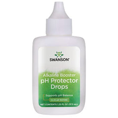 Swanson Alkaline Booster - pH Protector Drops with 12.25 pH Rating - Make Your Own Alkaline Water - Add to Distilled Water to Help Maintain pH Balance (1.25 Fl Oz) - Sense42 Beauty and Health
