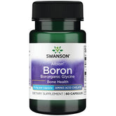 Swanson Boron from Albion - Boroganic Glycine Supplement Supporting Joint Health & Bone Health - High Absorption Formula May Support Overall Balance - (60 Capsules, 6mg Each) - Sense42 Beauty and Health