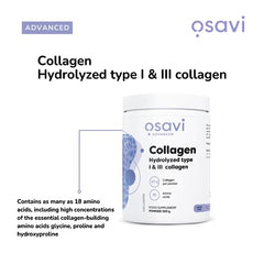 Osavi Collagen Peptides - Hydrolyzed Type 1 & 3-300g - Sense42 Beauty and Health