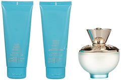 Versace Pour Femme Dylan Turquoise Gift Set 100ml EDT + 100ml Shower Gel + 100ml Body Lotion + Purse - Sense42 Beauty and Health