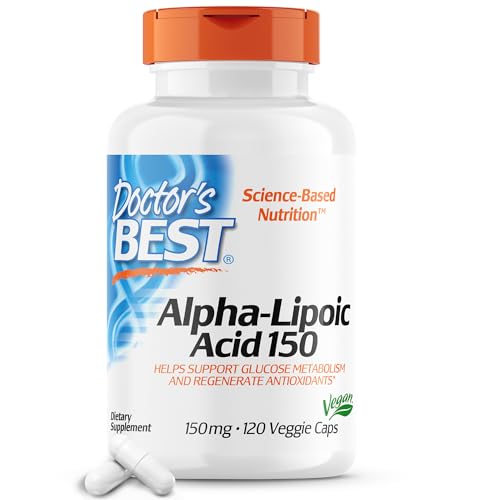 Doctor's Best Alpha-Lipoic Acid 150, Helps Support Glucose Metabolism and Regenerate Antioxidants* Non-GMO, Gluten Free, Vegan, Soy Free, 150mg, 120 Veggie Caps - Sense42 Beauty and Health