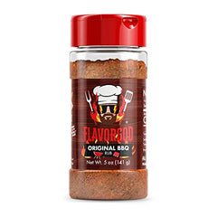Original BBQ Rub Mix by Flavor God - Premium All Natural & Healthy Spice Blend for Grilling Chicken, Wings, Beef, Pork, Bacon, Eggs, Seafood, Vegetables, Salad, Tacos, Pizza - Kosher - Sense42 Beauty and Health