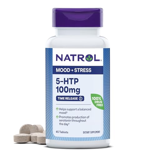 Natrol 5-HTP 100mg, Dietary Supplement Helps Support a Balanced Mood, 90 Time Release Tablets, 22-45 Day Supply - Sense42 Beauty and Health