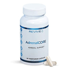 Revive AdrenalCore Adrenal Support Supplements for Fatigue 60 Vege Caps - Natural Cortisol Manager & Blocker Supplement with Rhodiola Rosea & Ashwagandha Promotes Healthy Energy Levels & Mental Performance - Men & Women - Sense42 Beauty and Health