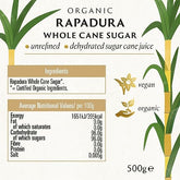 BIONA Organic Rapadura/Sucanat Wholecane Sugar 500g - Sense42 Beauty and Health