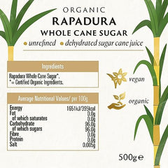 BIONA Organic Rapadura/Sucanat Wholecane Sugar 500g - Sense42 Beauty and Health