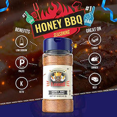 Flavor God Seasonings, Gluten Free, Low Sodium, Paleo, Vegan, Honey BBQ Seasoning, 5 oz - Sense42 Beauty and Health