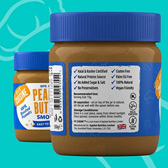 Fit Cuisine Premium Peanut Butter Smooth - Source of Protein, Palm Oil Free, Contains Roasted Peanuts, Easy to Spread, No Preservatives, Vegan, Halal & Kosher Certified, 350g - Sense42 Beauty and Health