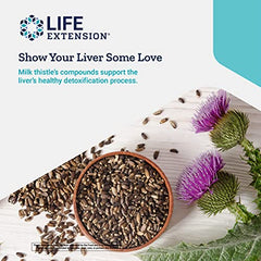 Life Extention Advanced Milk Thistle - Milk Thistle Supplement for Liver Function Support, Kidney Health & Detox - with Silymarin, Silibinins, Isosilybin A,B - Gluten-Free, Non-GMO - 60 Softgels - Sense42 Beauty and Health