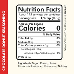 Chocolate Donut Topper Seasoning Mix by Flavor God - Premium All Natural & Healthy Spice Blend for Ice Cream, Donuts, Coffee, Cookies & Snacks - Kosher, Low Sodium, Dairy-Free & Gluten-Free - Sense42 Beauty and Health