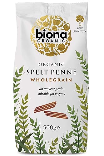 Biona Organic Wholemeal Spelt Penne, 500g - Sense42 Beauty and Health