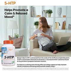 Doctor's Best 5-HTP, Promotes Mood Support, Calm & Relaxation, Non-GMO, Vegan, Gluten Free, Soy Free, 100 Mg - Sense42 Beauty and Health