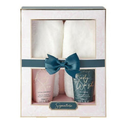 Style & Grace Signature Fluffy Slipper Gift Set 150ml Body Wash + 150ml Body Lotion + Slippers