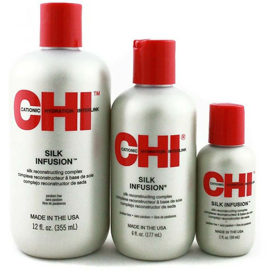 CHI Silk Infusion Gift Set 355ml Leave-In Treatment + 177ml Leave-In Treatment + 59ml Leave-In Treatment