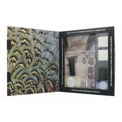 Ciate Feathered Manicure Ruffle My Feathers Gift Set 5ml Chincilla Nail Polish + 13ml Speed Coat Pro + Scissors + Nail File Block + Genuine Feathers