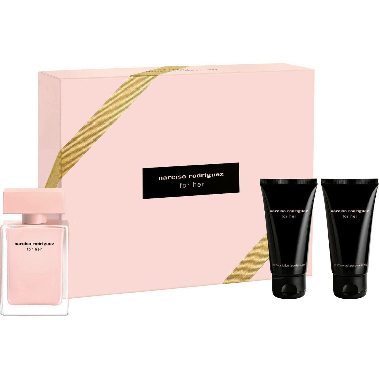 Narciso Rodriguez for Her Gift Set 50ml EDP + 50ml Body Lotion + 50ml Shower Gel