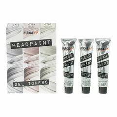Fudge Professional Headpaint Gel Toners Trio Kit 60ml GT03 Neutral Nude Toner + 60ml GT12 Pale Platinum Toner + 60ml GT26 Petal Rose Toner