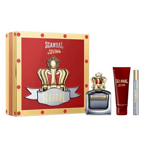 Jean Paul Gaultier Scandal Pour Homme Gift Set 100ml EDT + 10ml EDT + 75ml Shower Gel + 10ml EDT