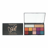 Makeup Revolution x Carmi Kiss On Fire Makeup Palette 10 x 2g Eyeshadow + 2 x 3.5g Highlighter