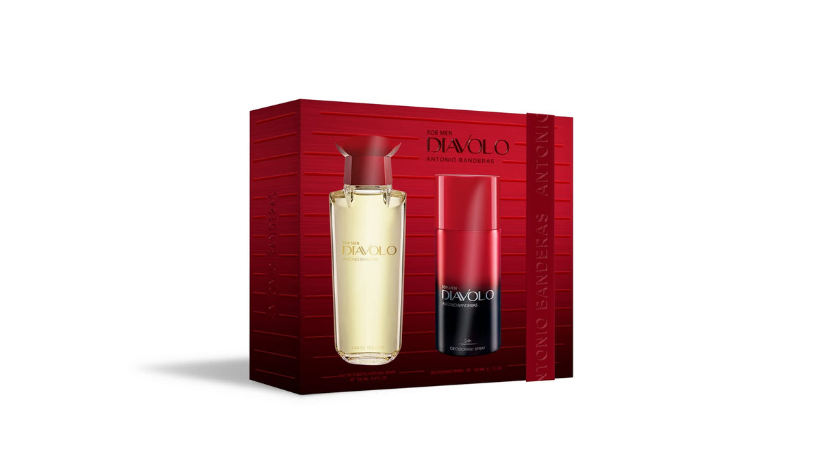 Antonio Banderas Diavolo For Men Gift Set 100ml EDT + 150ml Deodorant Spray