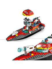 LEGO City Fire Rescue Boat Toy, Floats on Water Set 60373