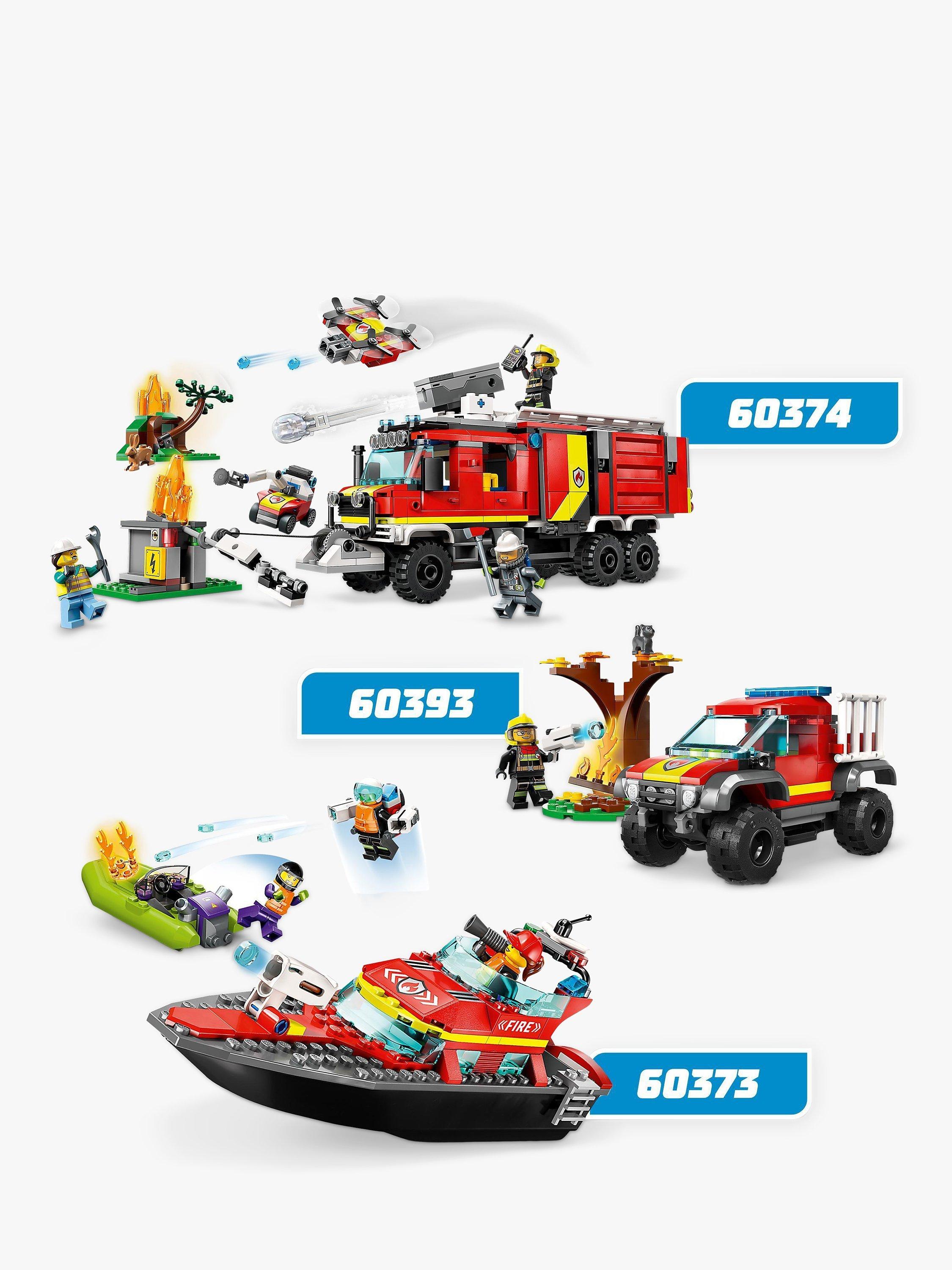 LEGO City Fire Rescue Boat Toy, Floats on Water Set 60373