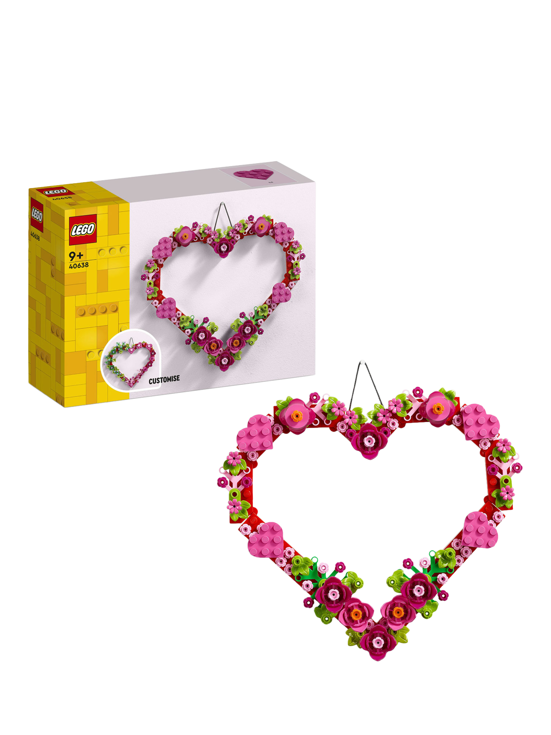 LEGO Heart Ornament Building Toy for Kids 40638