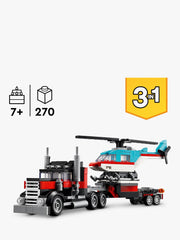 LEGO Creator 3in1 Flatbed Truck with Helicopter Toy 31146