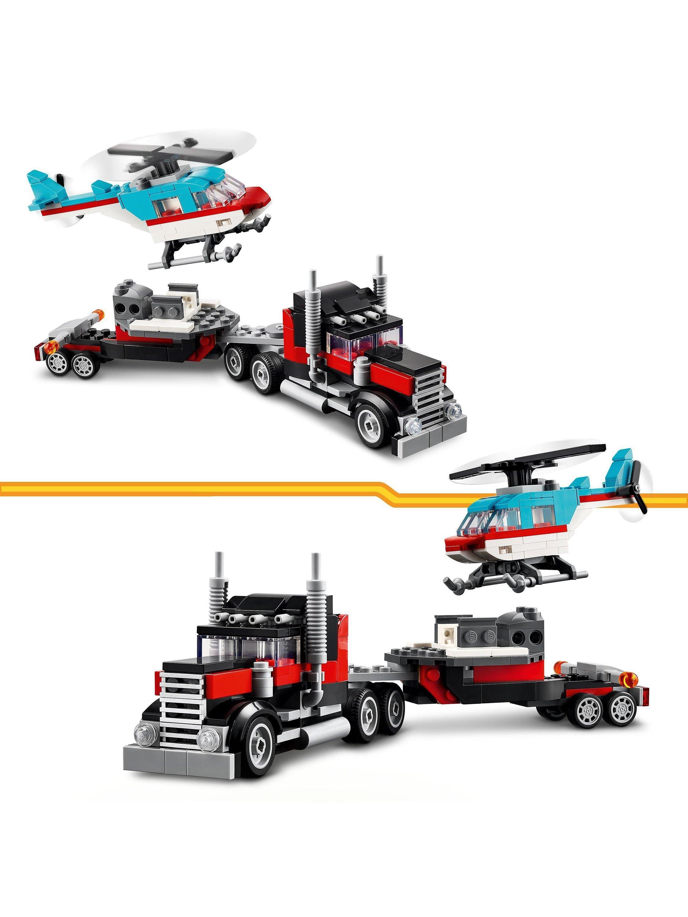 LEGO Creator 3in1 Flatbed Truck with Helicopter Toy 31146