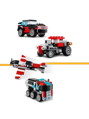 LEGO Creator 3in1 Flatbed Truck with Helicopter Toy 31146