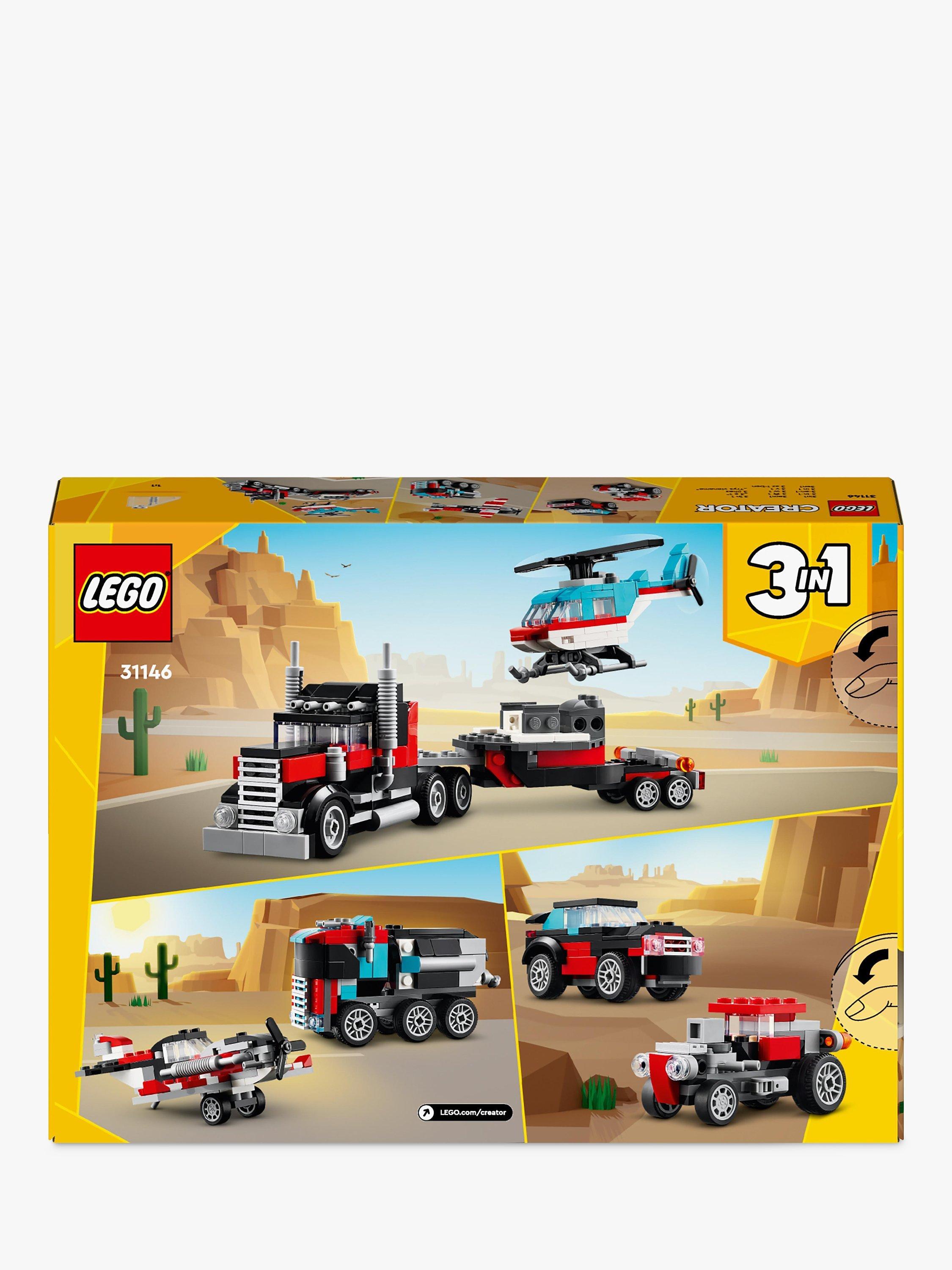 LEGO Creator 3in1 Flatbed Truck with Helicopter Toy 31146