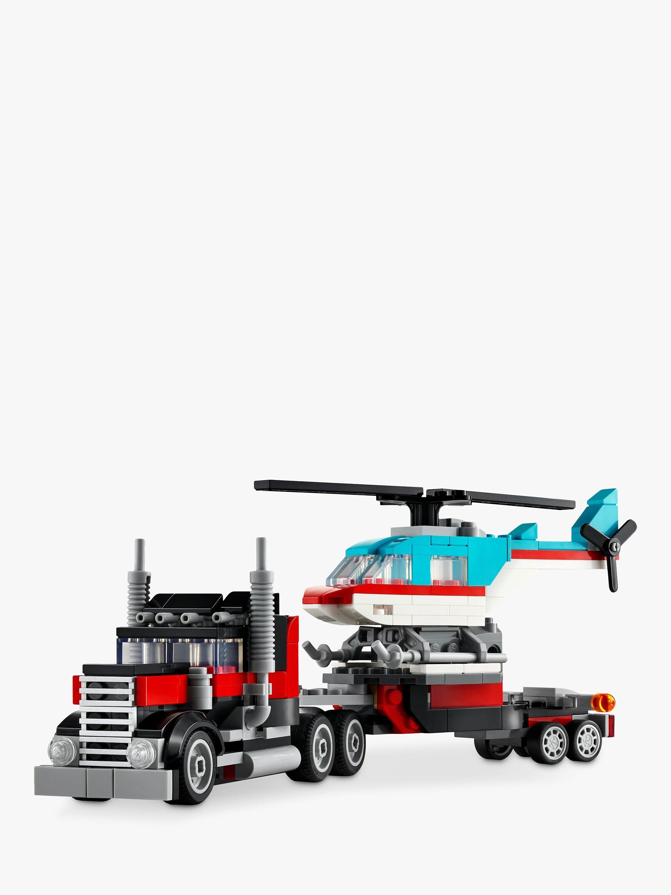 LEGO Creator 3in1 Flatbed Truck with Helicopter Toy 31146