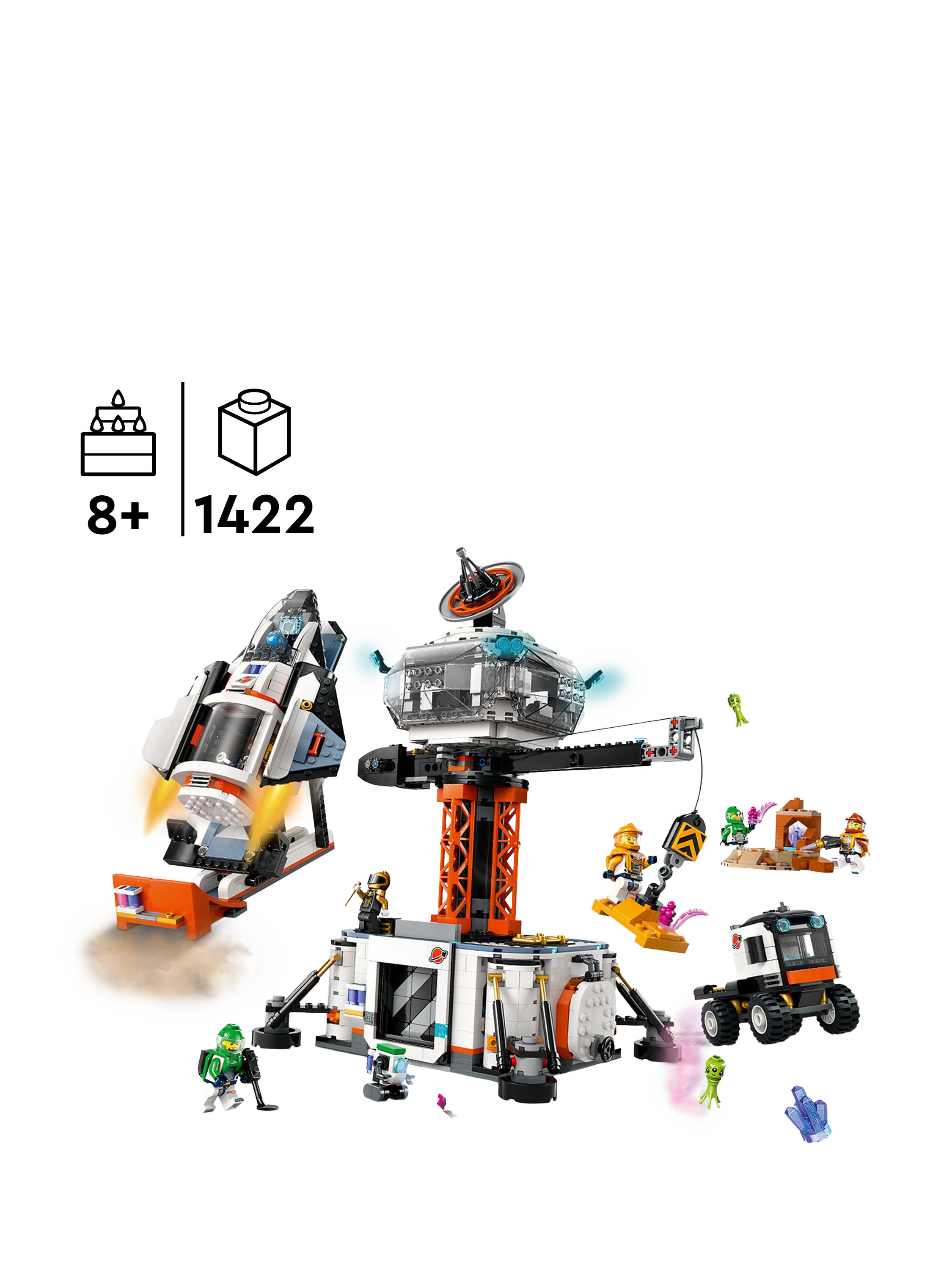 LEGO City Space Base and Rocket Launchpad Toy Playset 60434