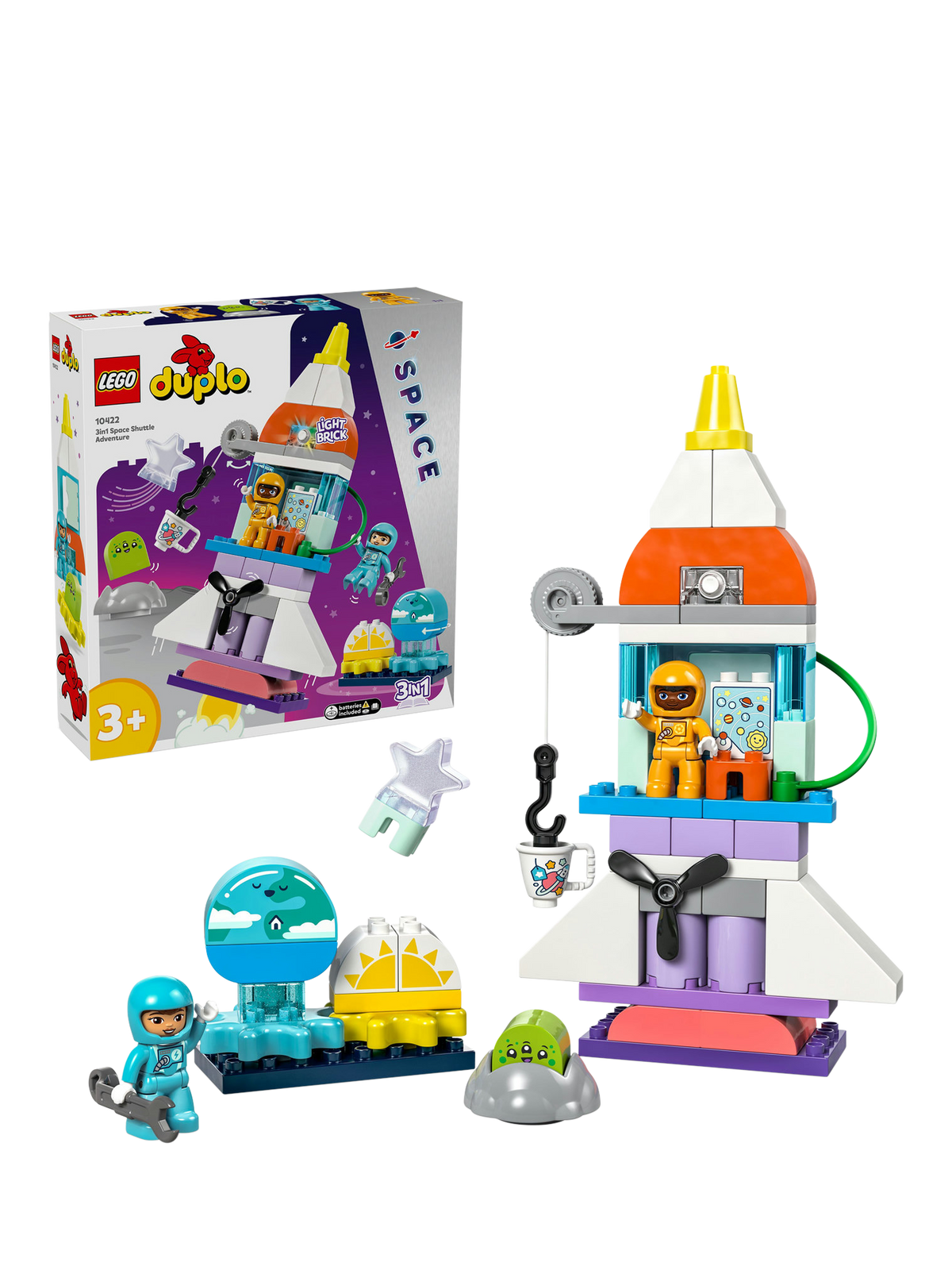 LEGO DUPLO 3in1 Space Shuttle Adventure Rocket Toy 10422