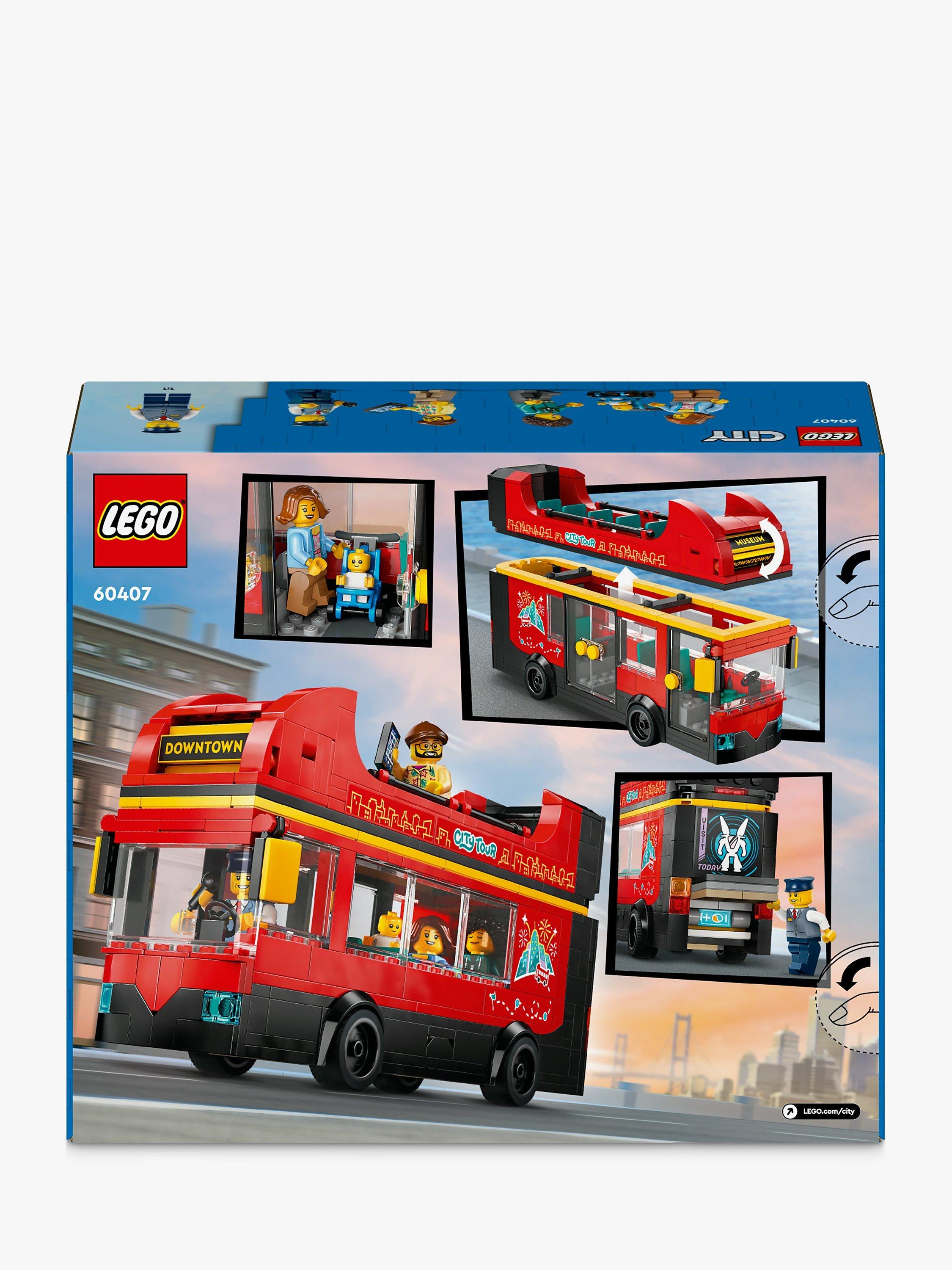 LEGO City Red Double-Decker Sightseeing Bus Toy Set 60407 - Sense42 Beauty and Health