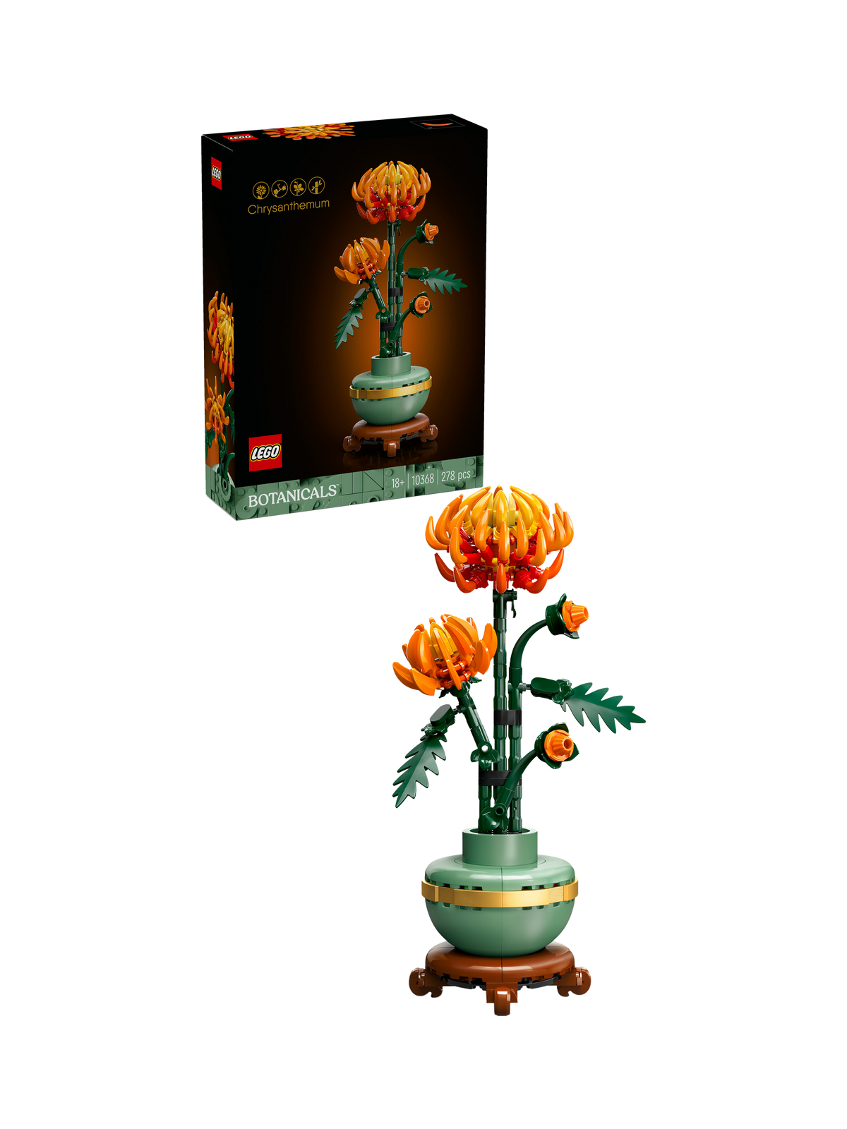 LEGO Botanicals Chrysanthemum Flower Set for Adults 10368 - Sense42 Beauty and Health