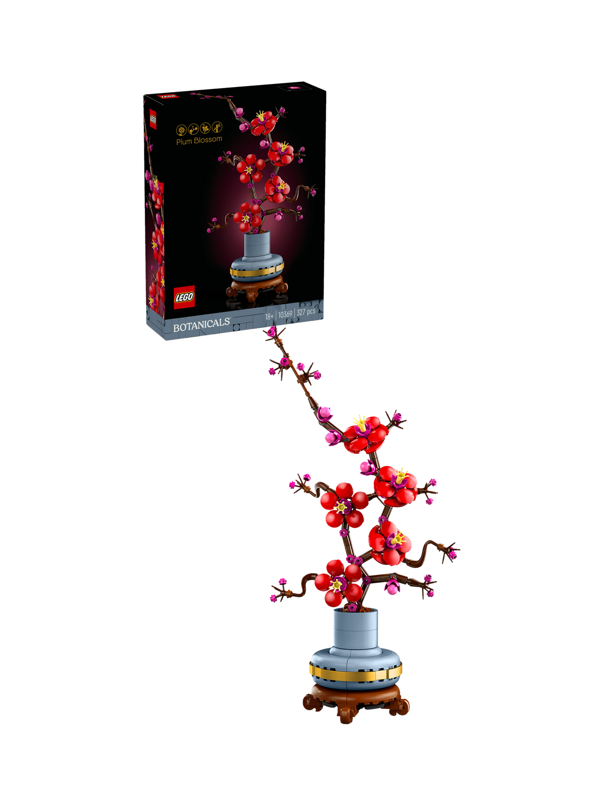 LEGO Botanicals Plum Blossom Flower Set for Adults (10369)
