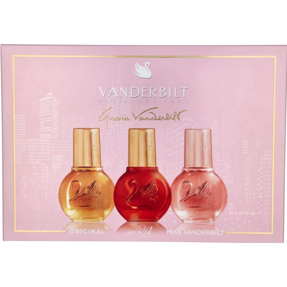 Gloria Vanderbilt Gift Set 10ml Vanderbilt EDT + 10ml In Red EDT + 10ml Miss Vanderbilt EDT