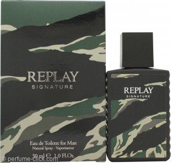 Replay Signature for Men Eau de Toilette 1.0oz (30ml) Spray