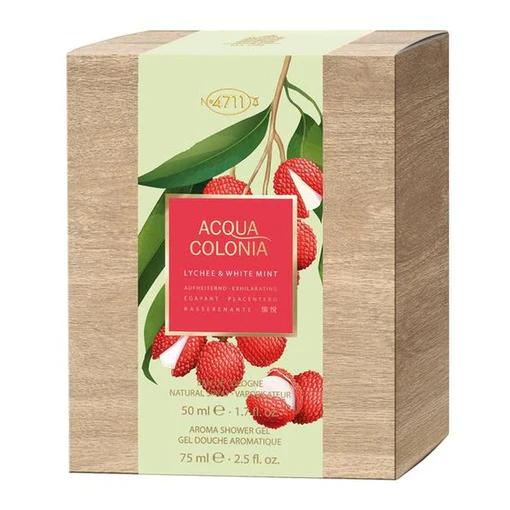 Mäurer & Wirtz 4711 Acqua Colonia Lychee & White Mint Gift Set 50ml EDC + 75ml Shower Gel