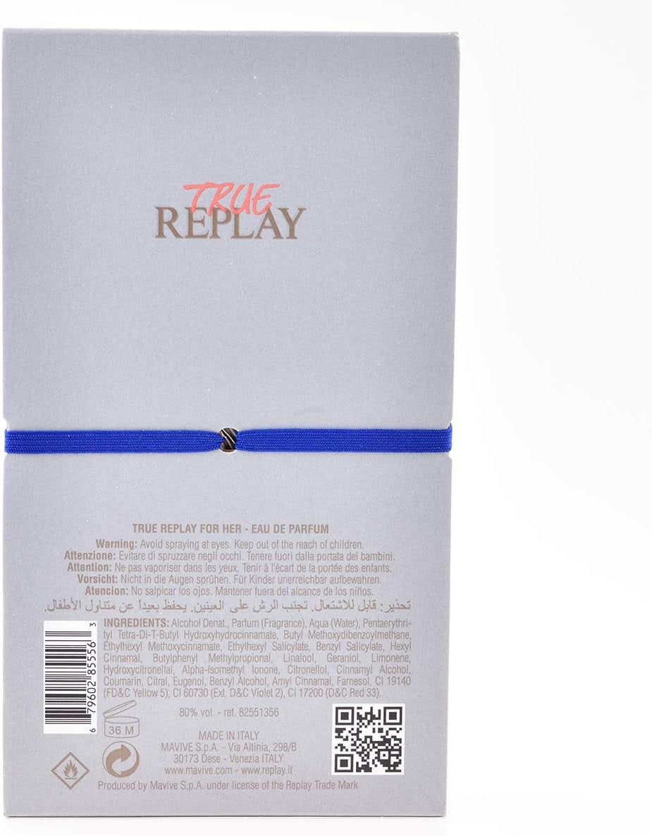 Replay True Replay For Her Eau de Parfum 60ml Spray