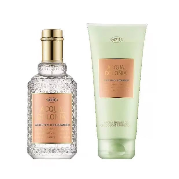 Mäurer & Wirtz 4711 Acqua Colonia White Peach & Coriander Gift Set 50ml EDC + 75ml Shower Gel