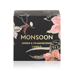 Monsoon Amber & Frankincense Scented Candle 180g