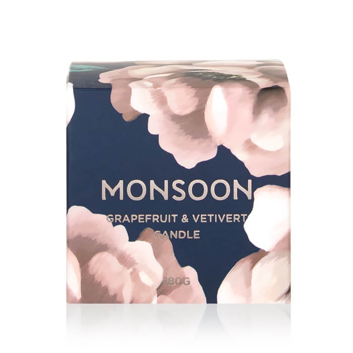 Monsoon Grapefruit & Vetiver Scented Candle 180g