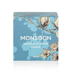 Monsoon Seaspray & Cotton Scented Candle 180g